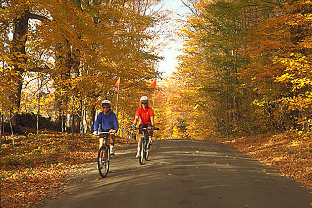 Biking on Country Road, East Montpelier 